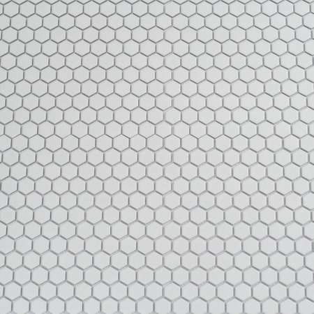 Apollo Tile Cirkel Hex 10.2 in. x 11.8 in. Matte White Porcelain Mosaic Wall and Floor Tile, 10PK ORB881H19WTMA